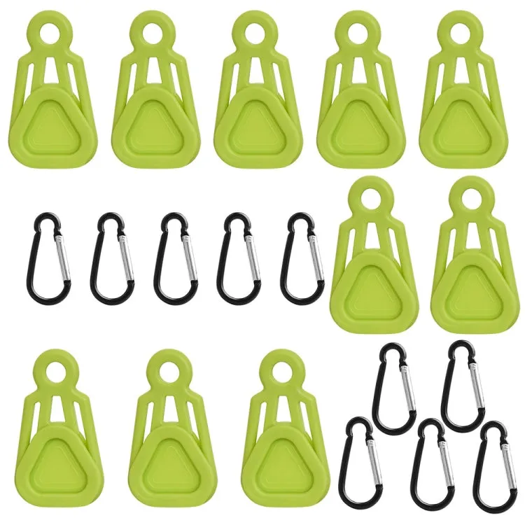 10 PCS Awning Banner Tarpaulin Plastic Clip Field Camping Mountaineering Tent Clip, Color: Green Clip Hook