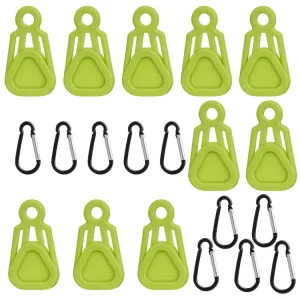 10 PCS Awning Banner Tarpaulin Plastic Clip Field Camping Mountaineering Tent Clip, Color: Green Clip Hook