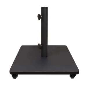 120lb Steel Umbrella Base With Casters (Black)