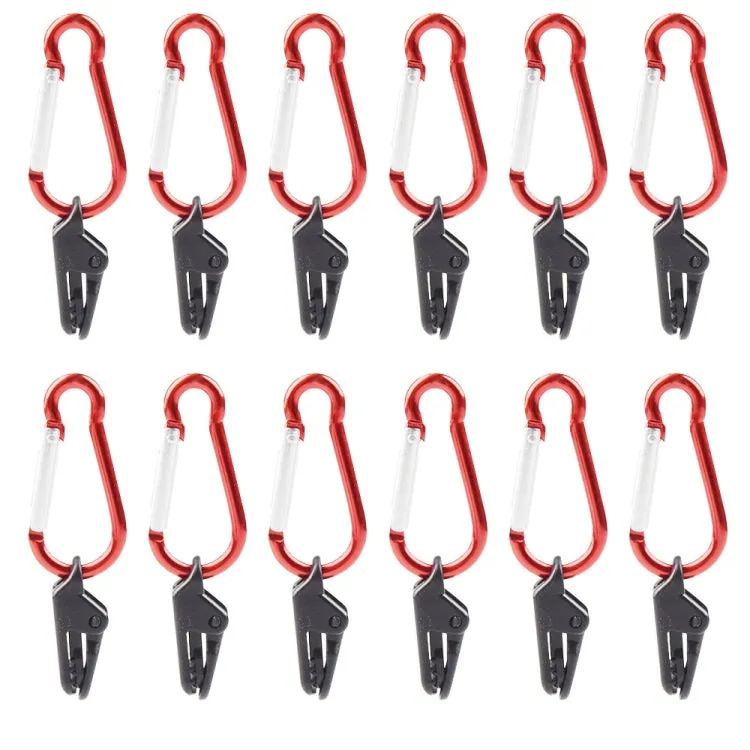 20 PCS Camping Tent Windproof Fixing Clip Outdoor Barbecue Canopy Tarp Fixed Pull Point Clip