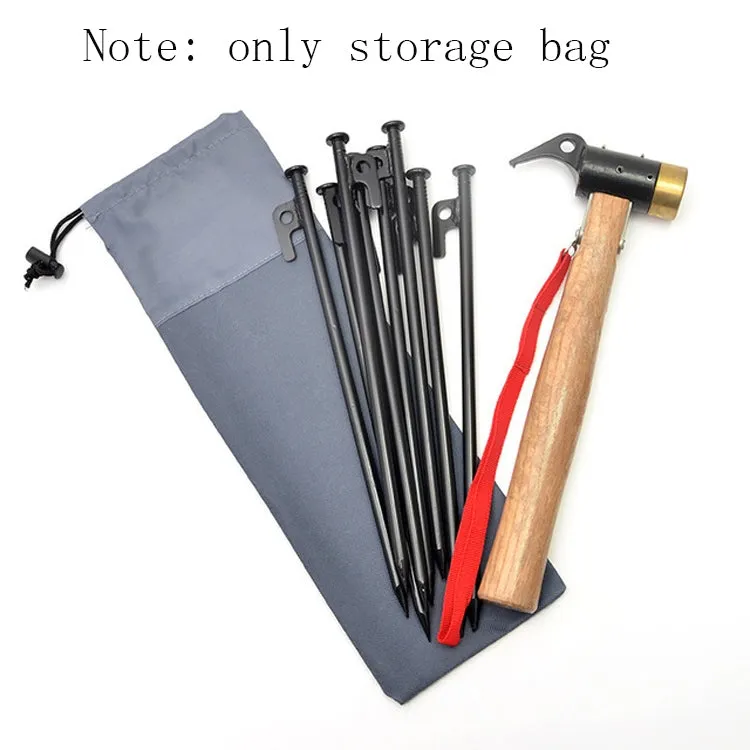 30cm Outdoor Camping Ground Nail Storage Bag Thickened Oxford Cloth Tent Windproof Rope Buckle Finishing Bag