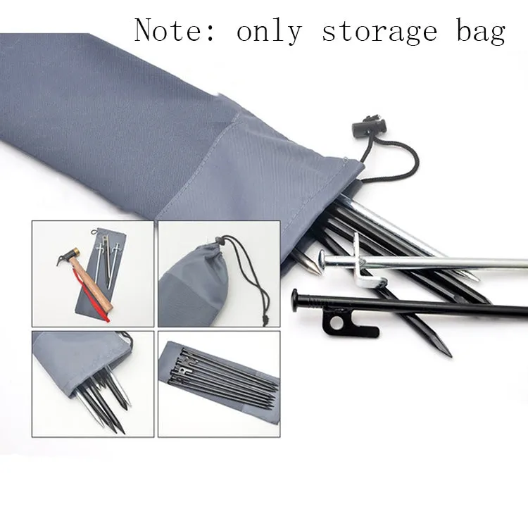 30cm Outdoor Camping Ground Nail Storage Bag Thickened Oxford Cloth Tent Windproof Rope Buckle Finishing Bag