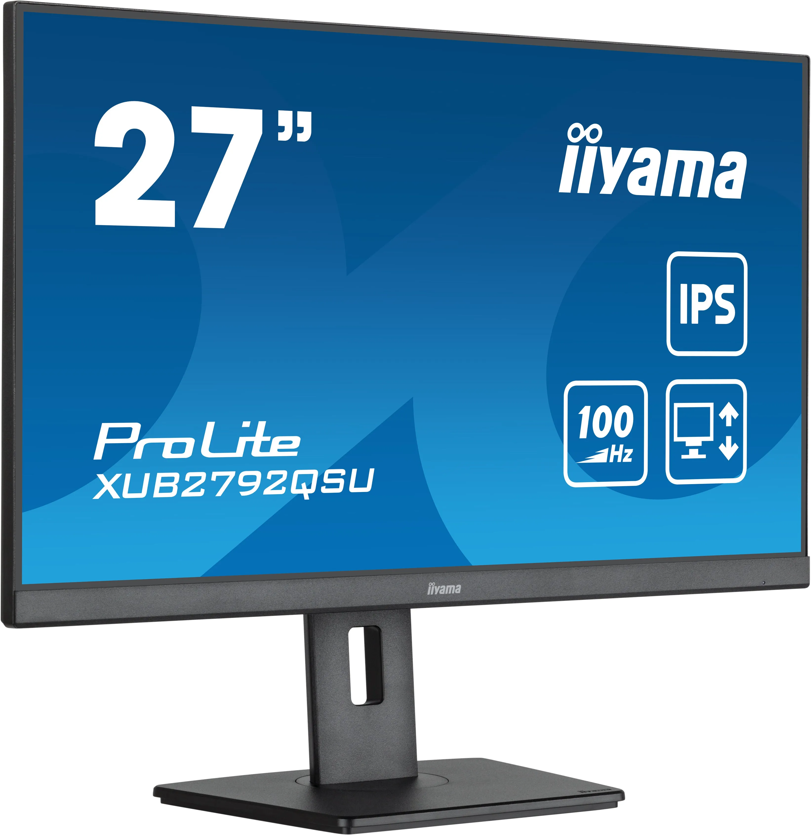 68,5Cm/27" (2560X1440) Iiyama Prolite Xub2792qsu-B6 16:9 Wqhd Ips 100Hz 0,4Ms Hdmi Dp Usb Pivot Speaker Black