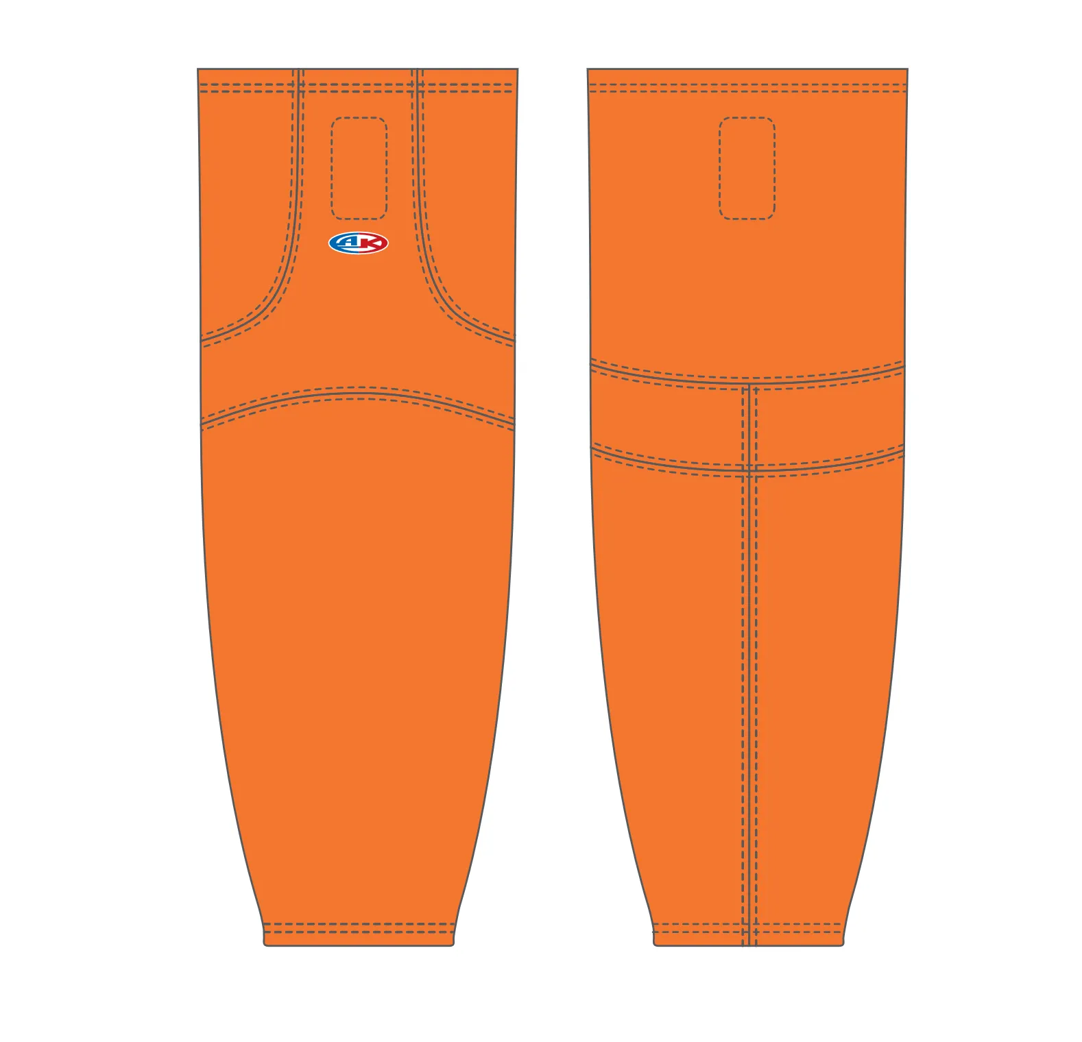 Athletic Knit (AK) HS1100-064 Orange Mesh Ice Hockey Socks