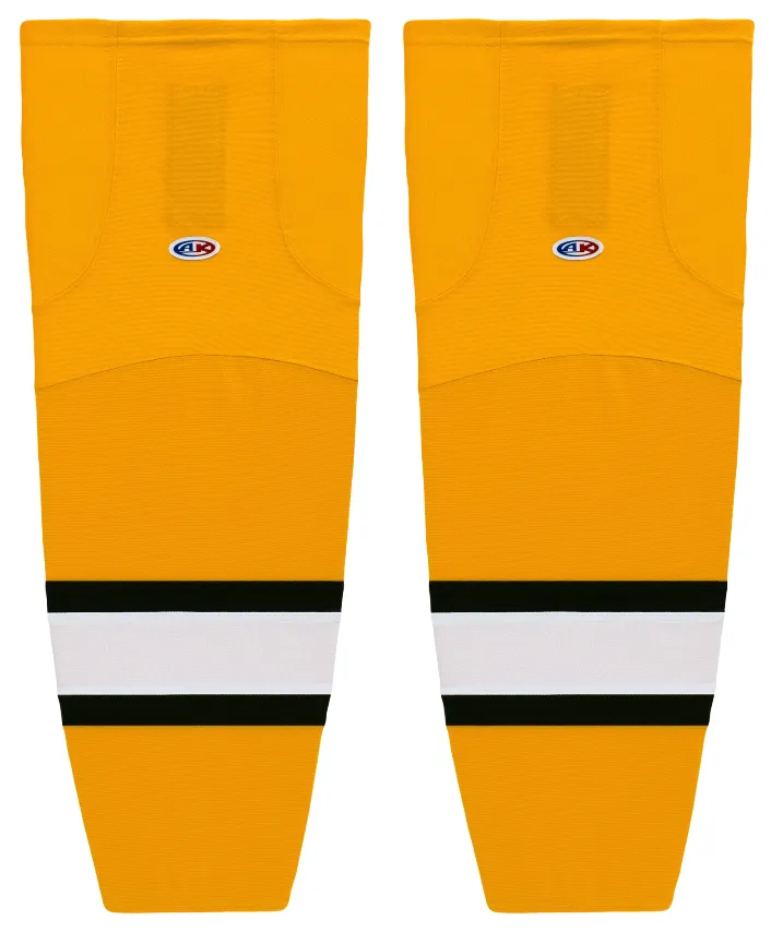 Athletic Knit (AK) HS2100-329 North Bay Centennials Gold Mesh Ice Hockey Socks