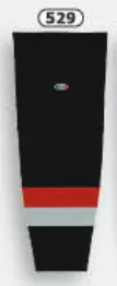 Athletic Knit (AK) HS2100-529 Carolina Hurricanes Third Black Mesh Ice Hockey Socks