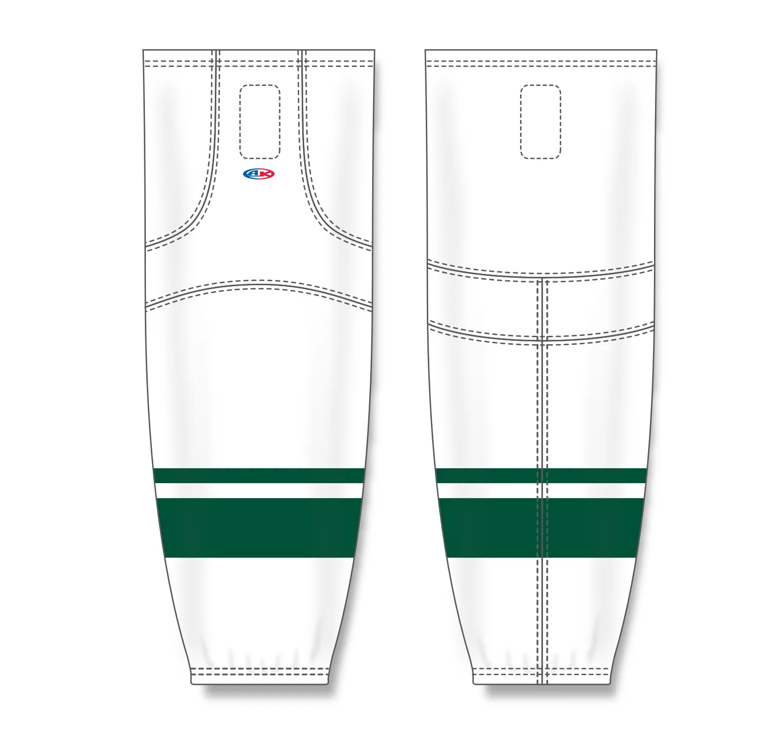 Athletic Knit (AK) HS2100-565 Iowa Wild White Mesh Ice Hockey Socks