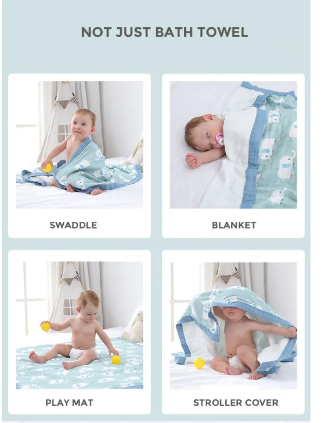 Baby 6 Layers Muslin Cotton Swaddle Breathable Blankets