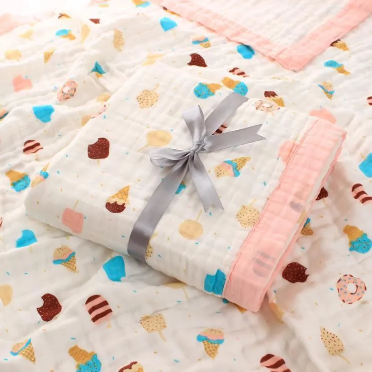 Baby 6 Layers Muslin Cotton Swaddle Breathable Blankets