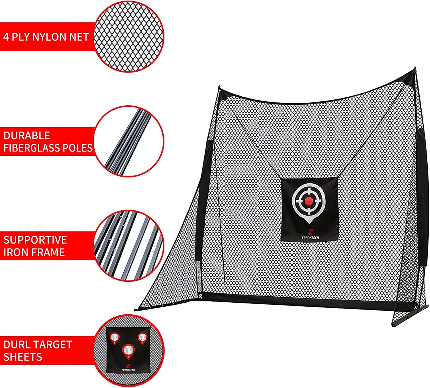 Backyard Heavy Duty Golf Practice Hitting Net with 2 Target