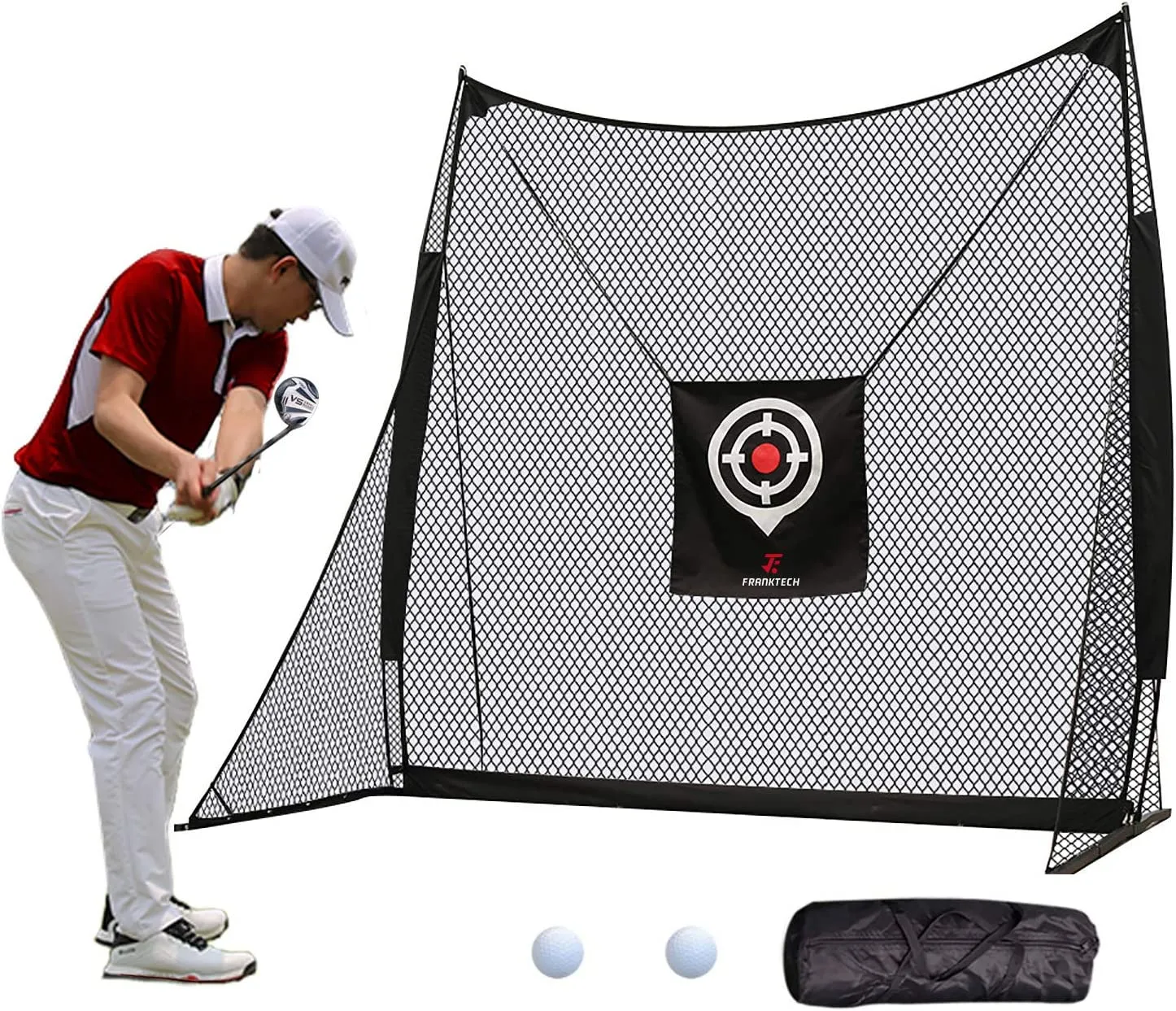 Backyard Heavy Duty Golf Practice Hitting Net with 2 Target