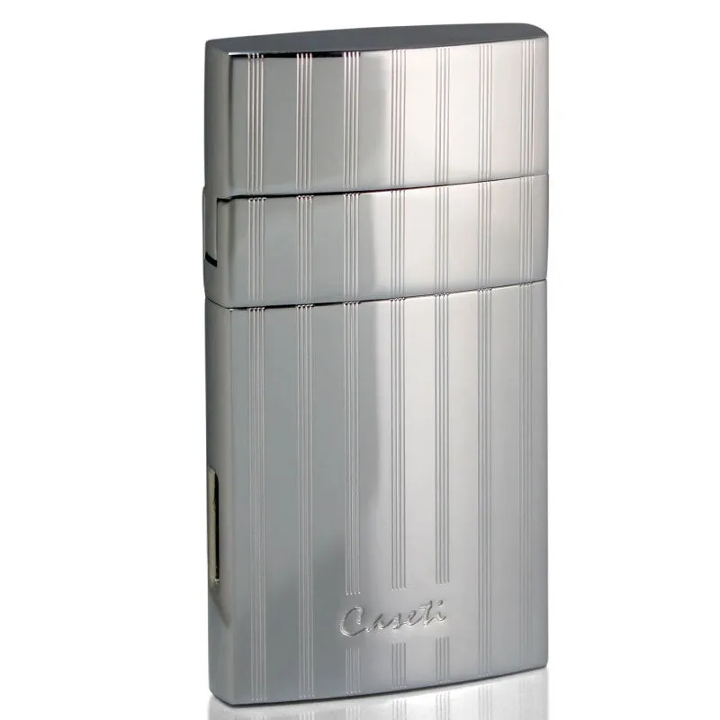 Caseti Troy Polished Chrome Single Flame Torch Lighter