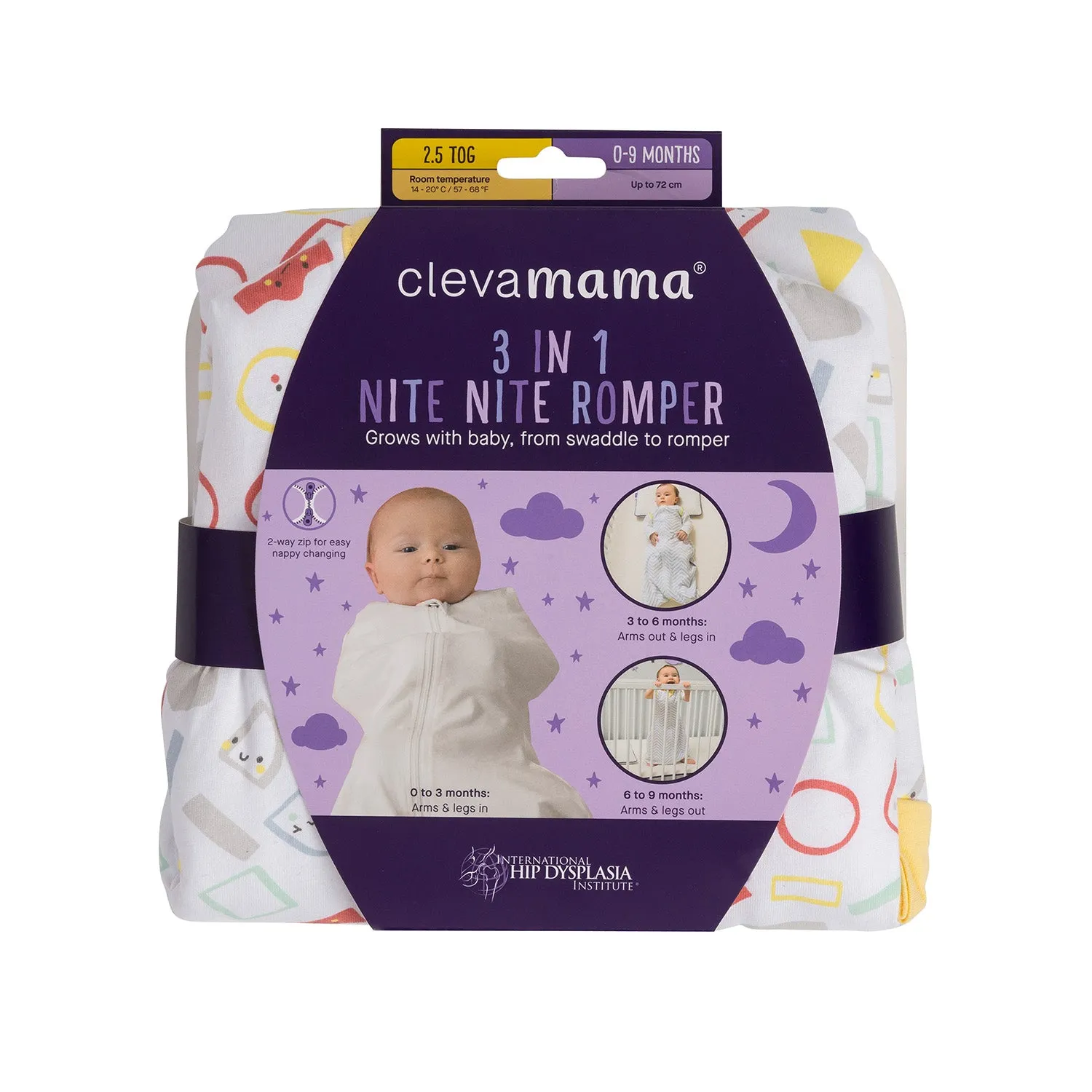 Clevamama 3-in-1 Nite Romper & Sleep Bag 2.5 Tog