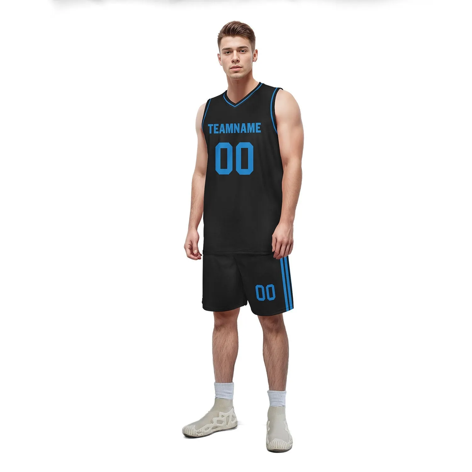 Custom Black Classic Style Sports Uniform Basketball Jersey BBJ01-D020105-6