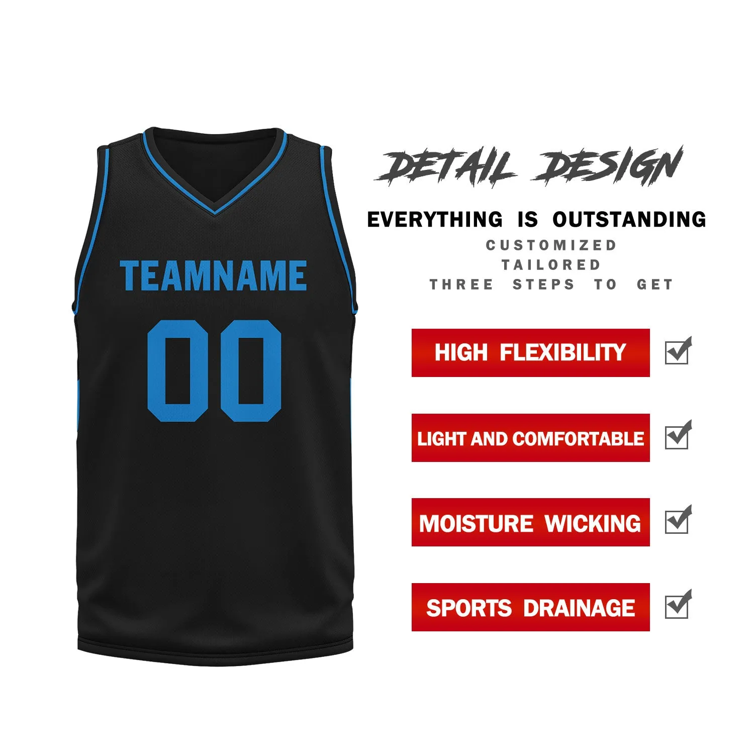 Custom Black Classic Style Sports Uniform Basketball Jersey BBJ01-D020105-6