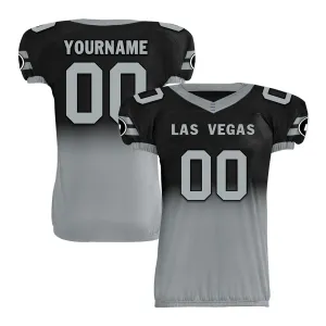 Custom Black Gray Fade Fashion Las Vegas High-Performance American Football Jersey FBJ06-D020252-20