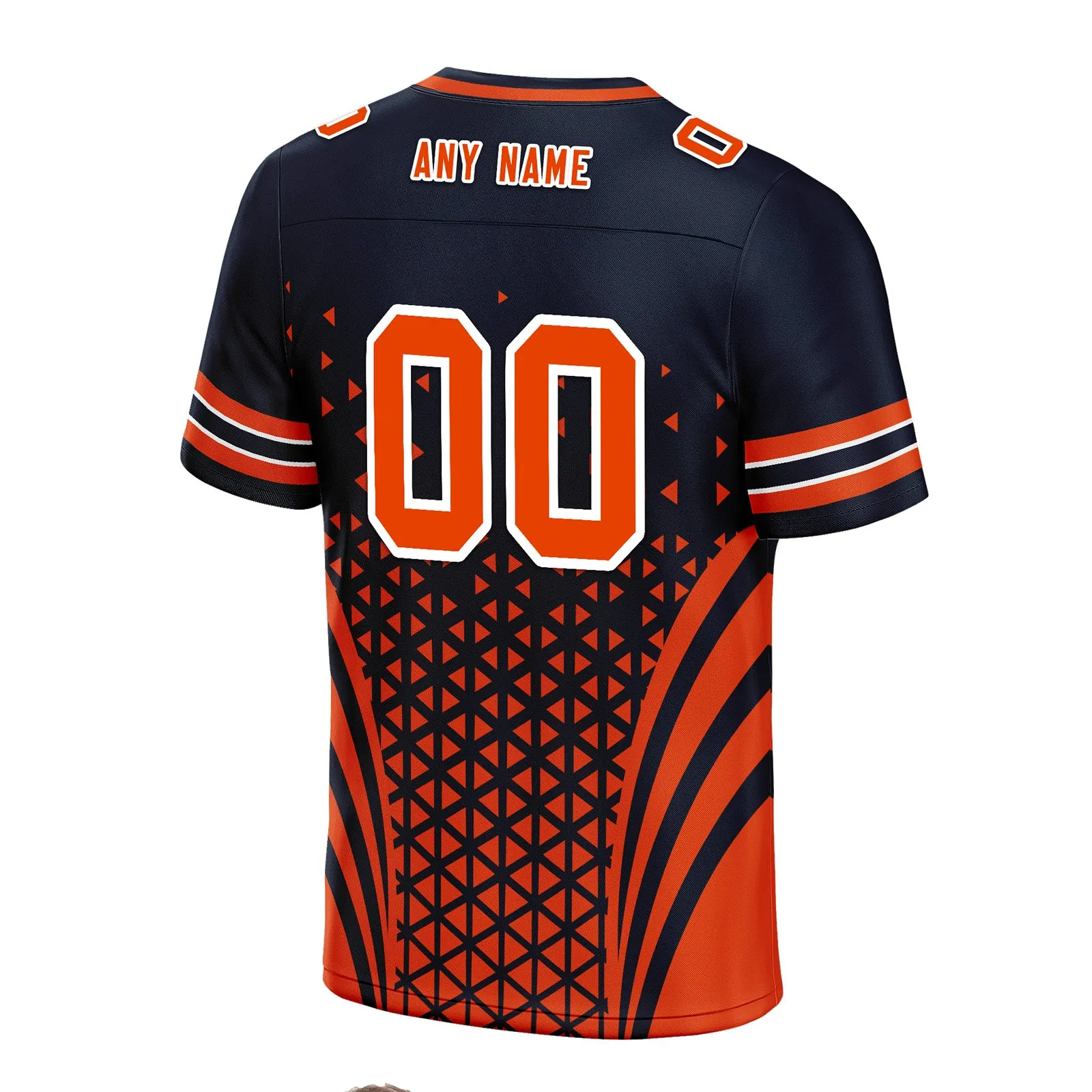 Custom Black Orange Illinois Personalized Authentic Football Jersey FBJ02-D023033-7