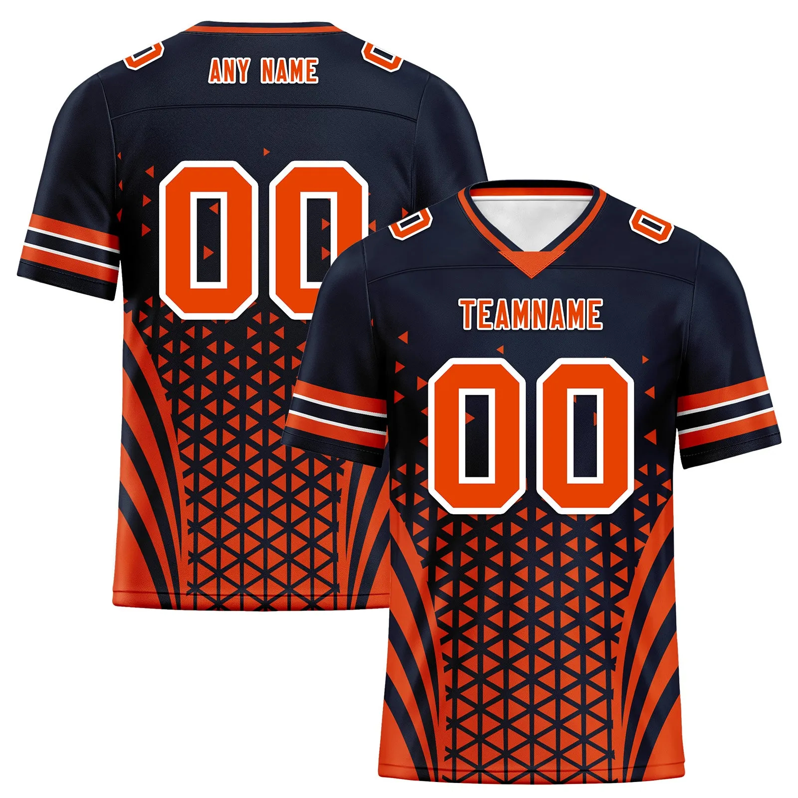 Custom Black Orange Illinois Personalized Authentic Football Jersey FBJ02-D023033-7