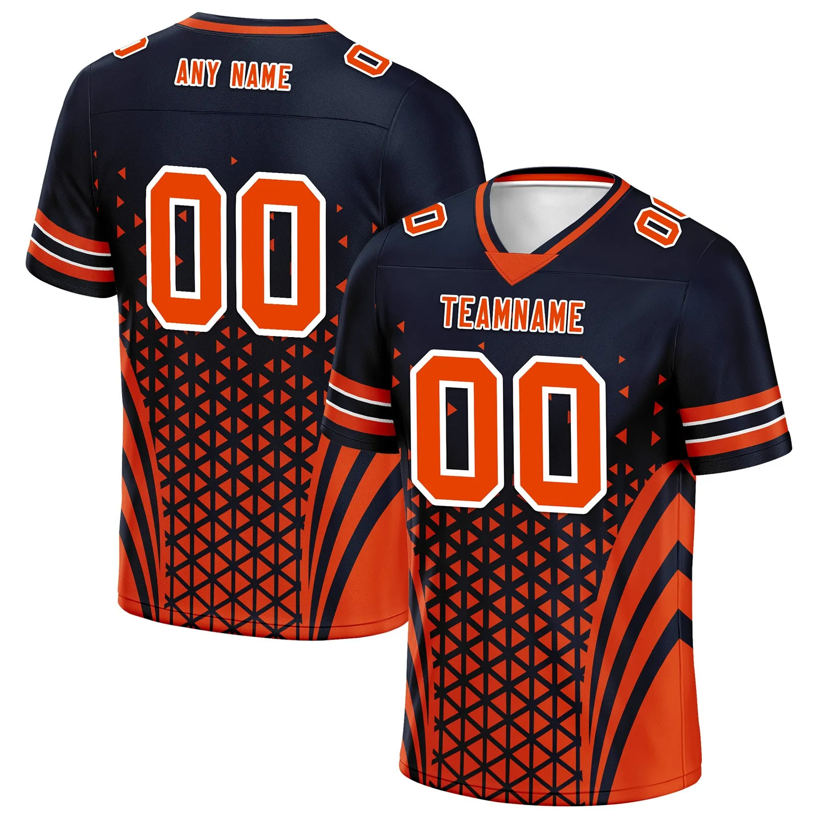 Custom Black Orange Illinois Personalized Authentic Football Jersey FBJ02-D023033-7