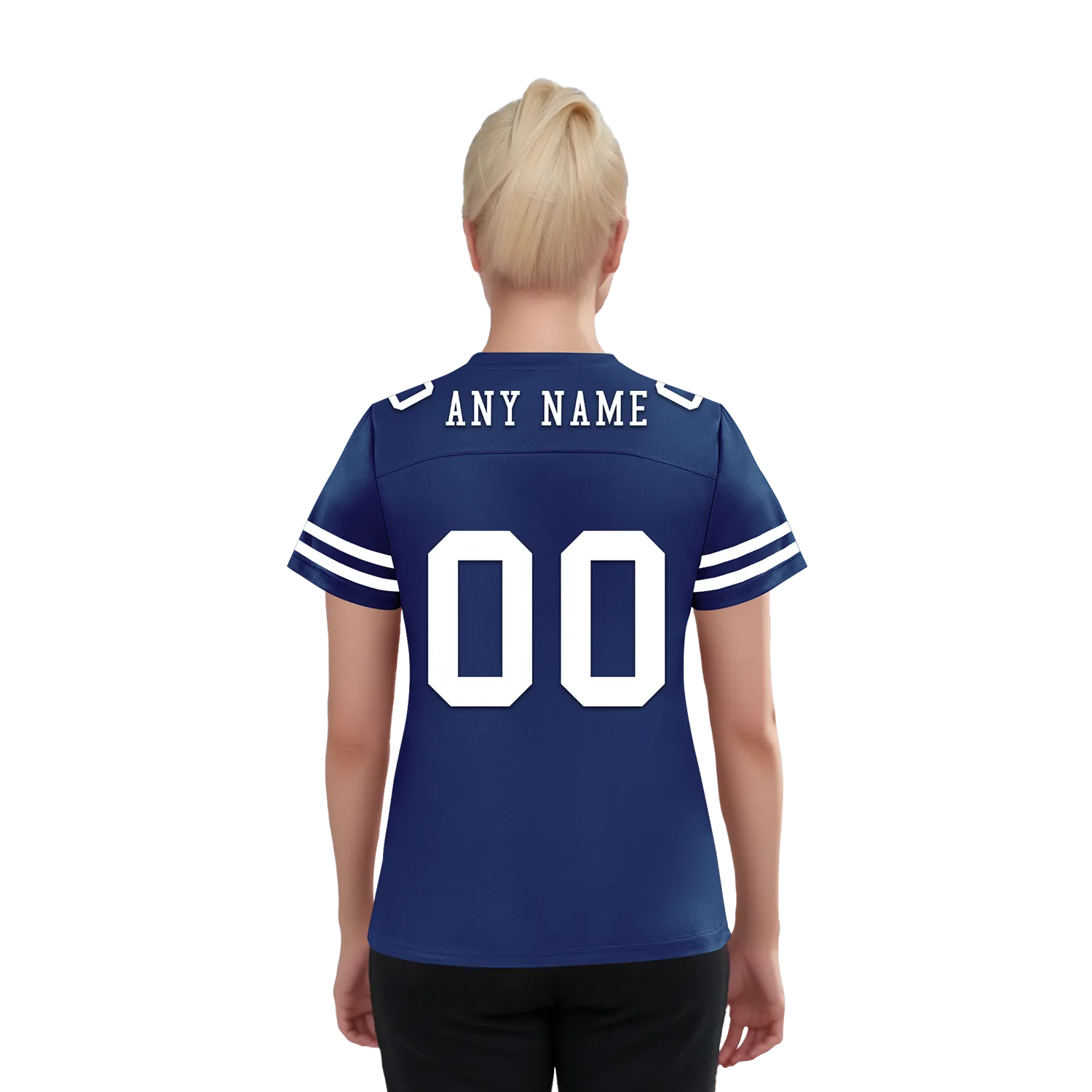 Custom Blue Classic Style Personalized Authentic Football Jersey FBJ02-bd0a70bf