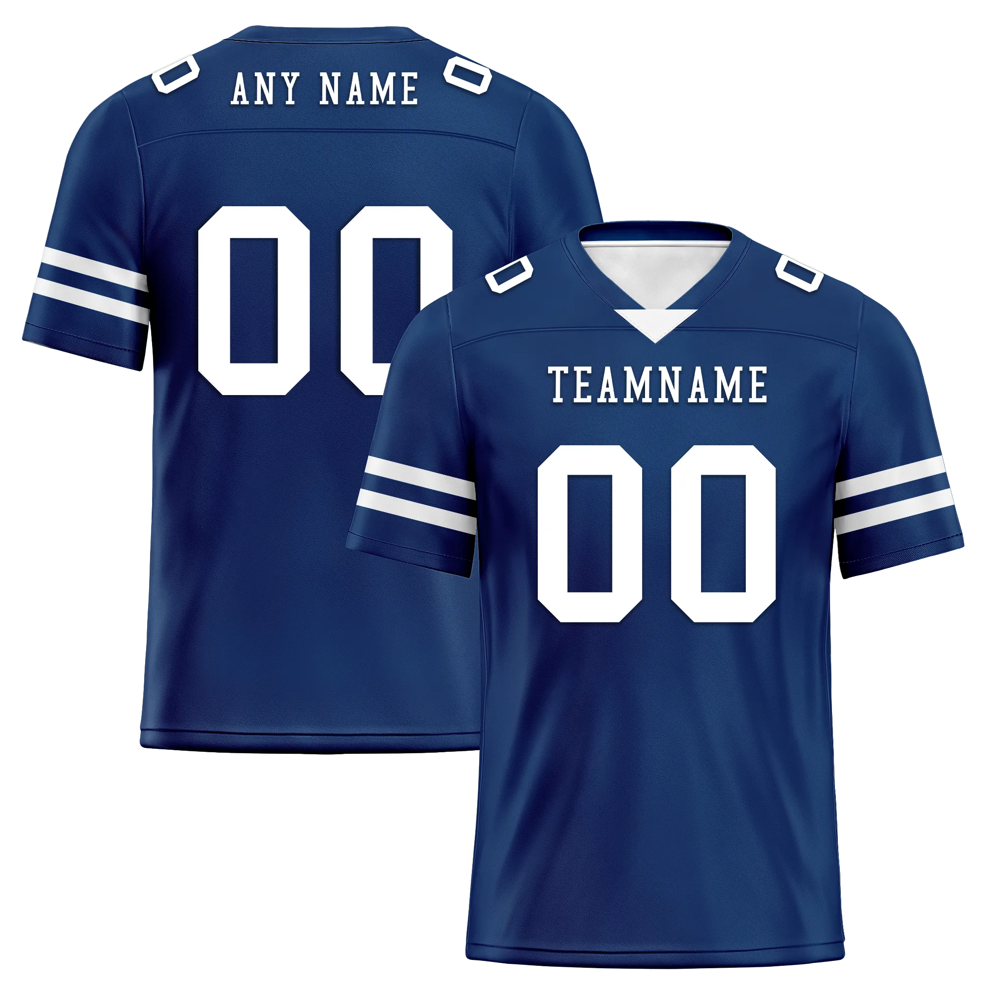 Custom Blue Classic Style Personalized Authentic Football Jersey FBJ02-bd0a70bf