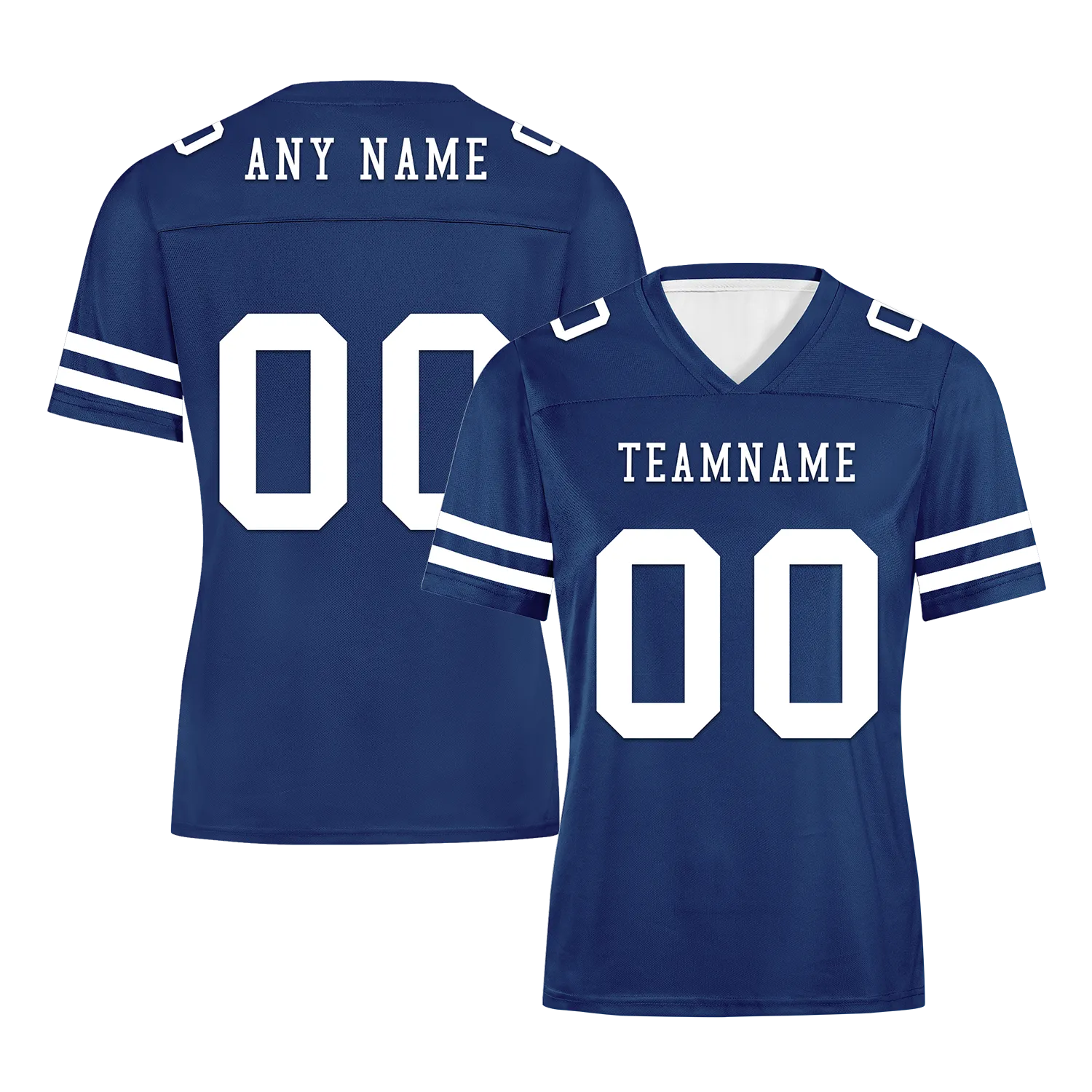 Custom Blue Classic Style Personalized Authentic Football Jersey FBJ02-bd0a70bf