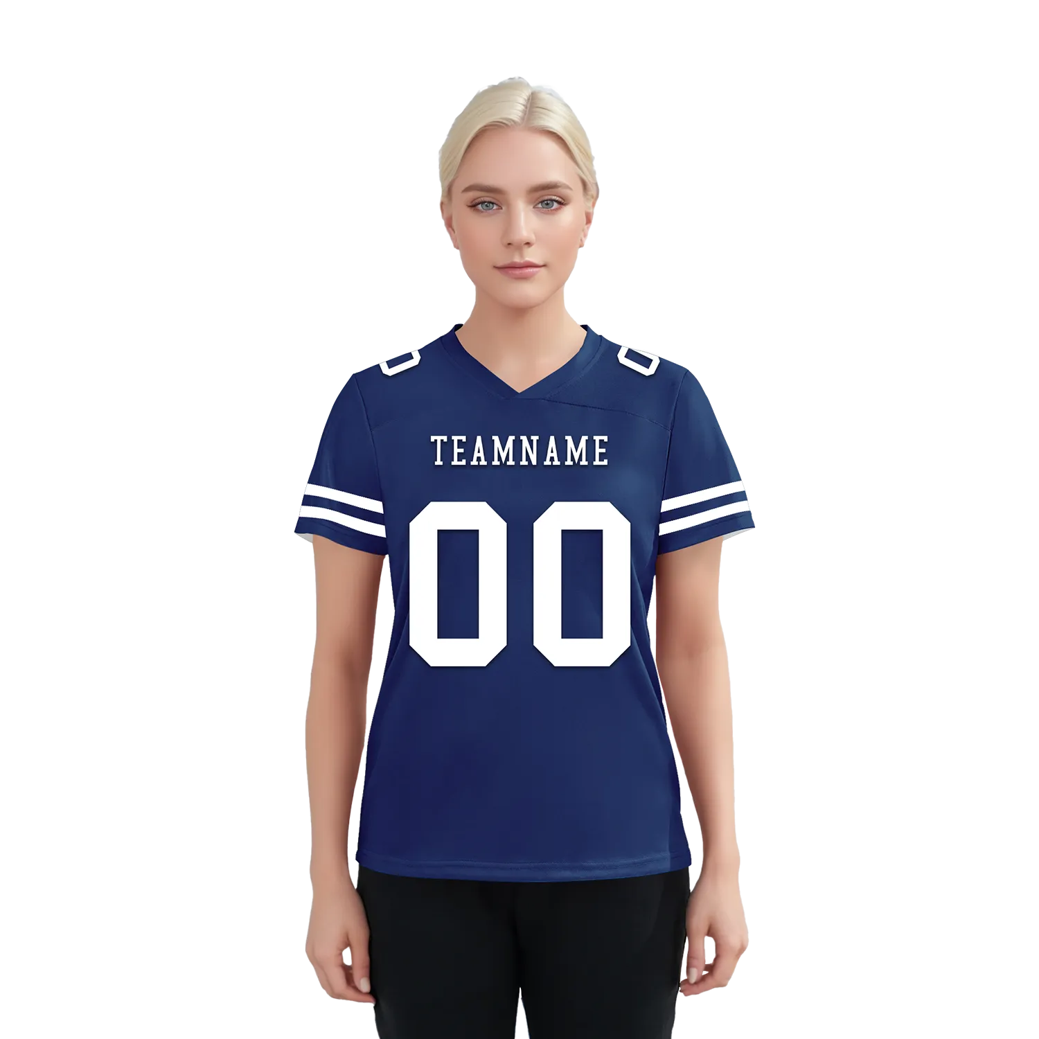 Custom Blue Classic Style Personalized Authentic Football Jersey FBJ02-bd0a70bf