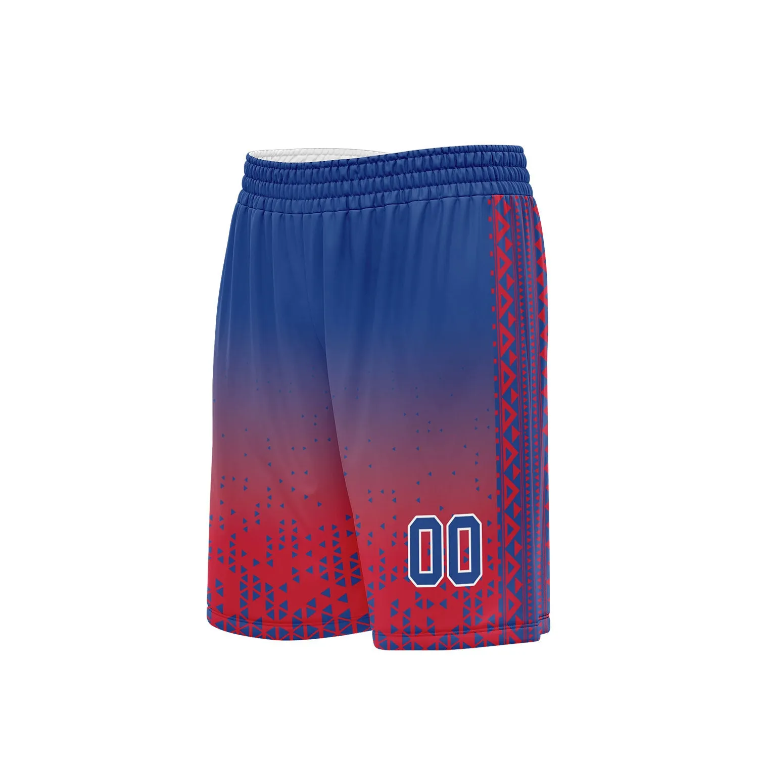 Custom Blue Red Fade Fashion Sports Uniform Basketball Jersey BBJ01-D020102-1