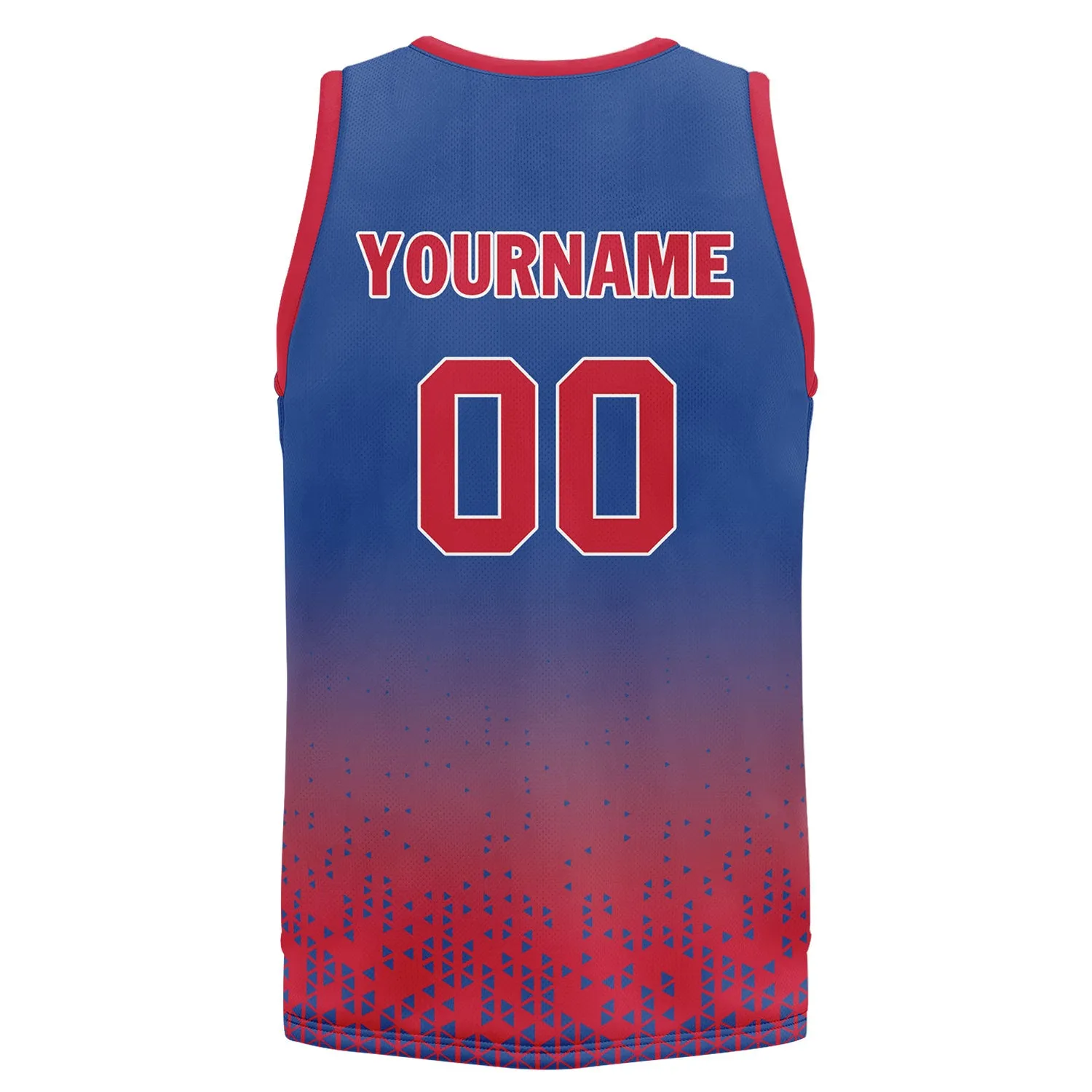 Custom Blue Red Fade Fashion Sports Uniform Basketball Jersey BBJ01-D020102-1