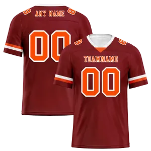 Custom Brown Classic Style Orange Personalized Authentic Football Jersey FBJ02-bc0f00d