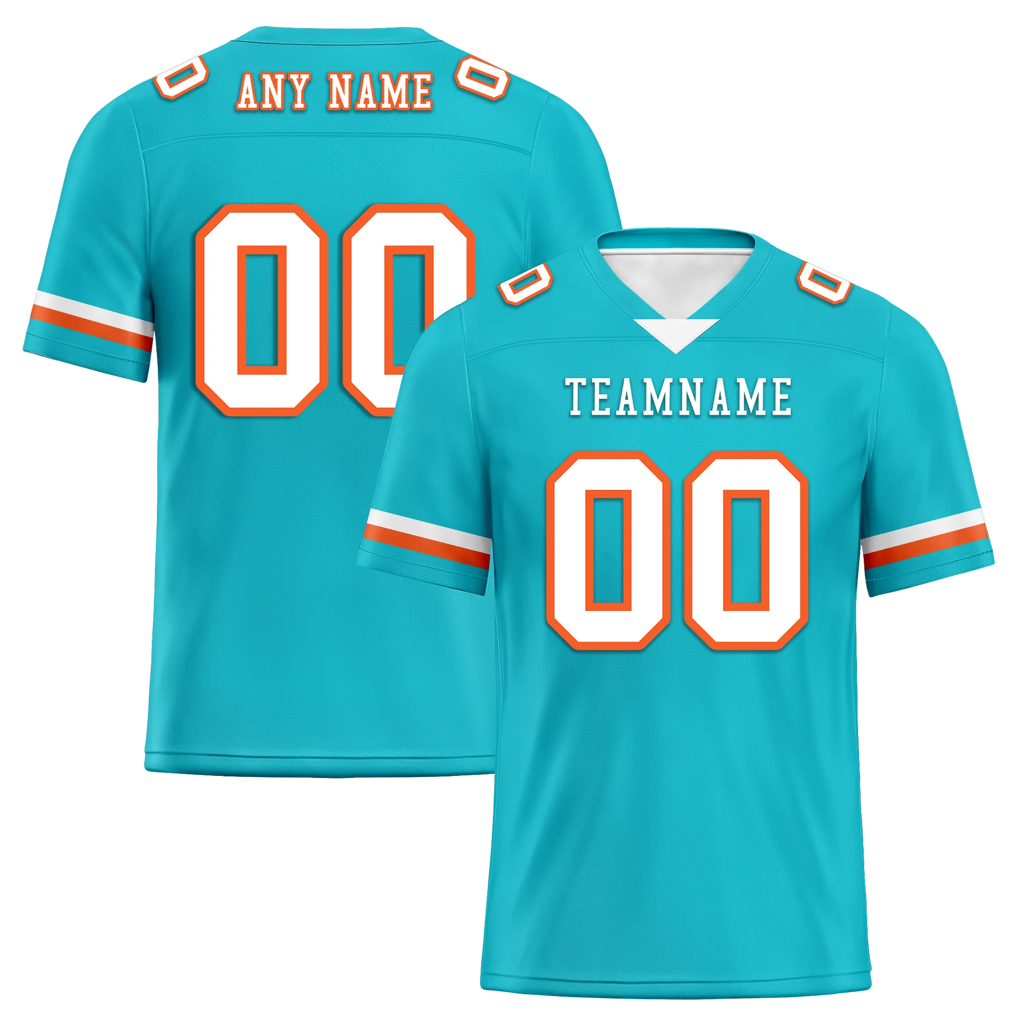 Custom Cyan Classic Style Personalized Authentic Football Jersey FBJ02-bd0a70ba