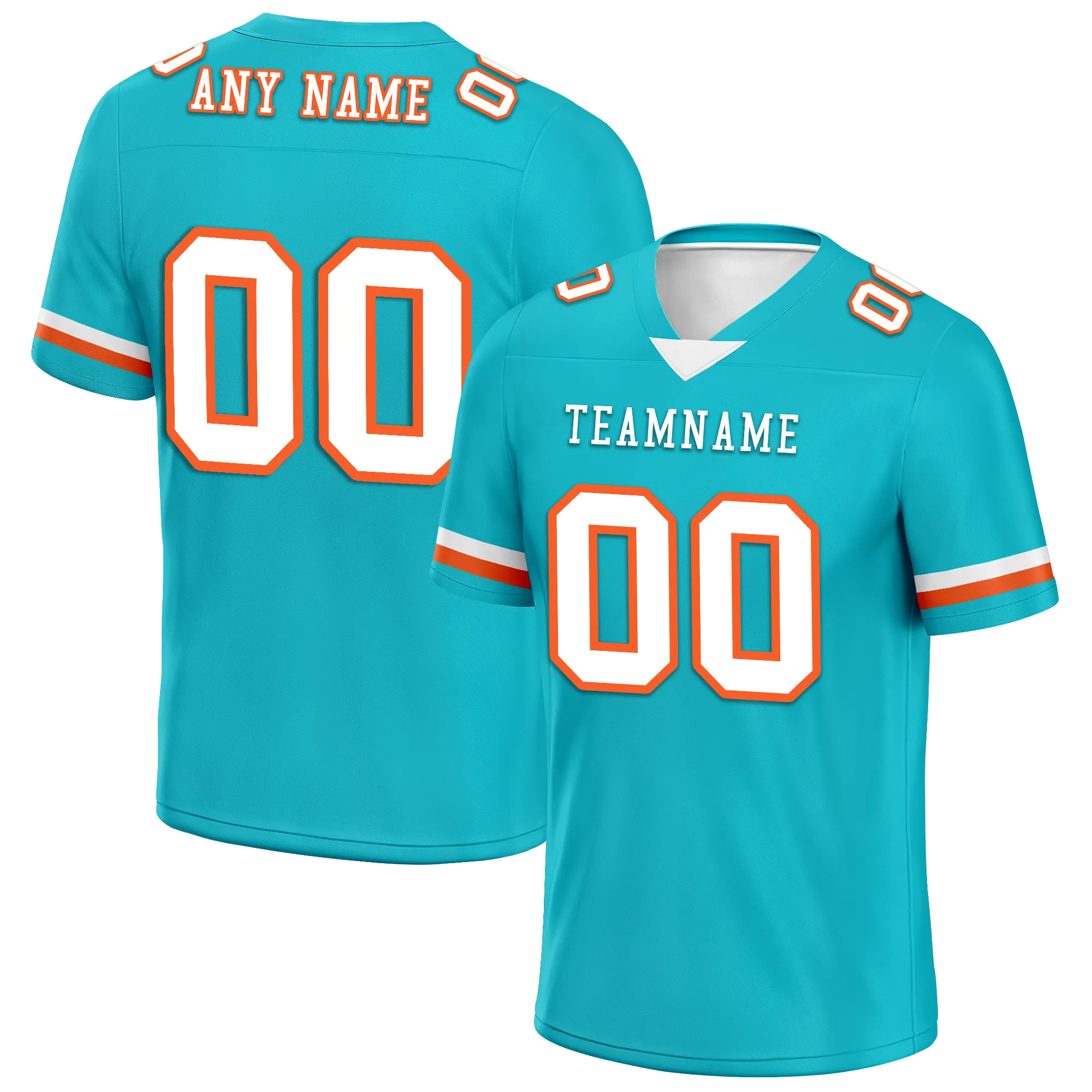 Custom Cyan Classic Style Personalized Authentic Football Jersey FBJ02-bd0a70ba