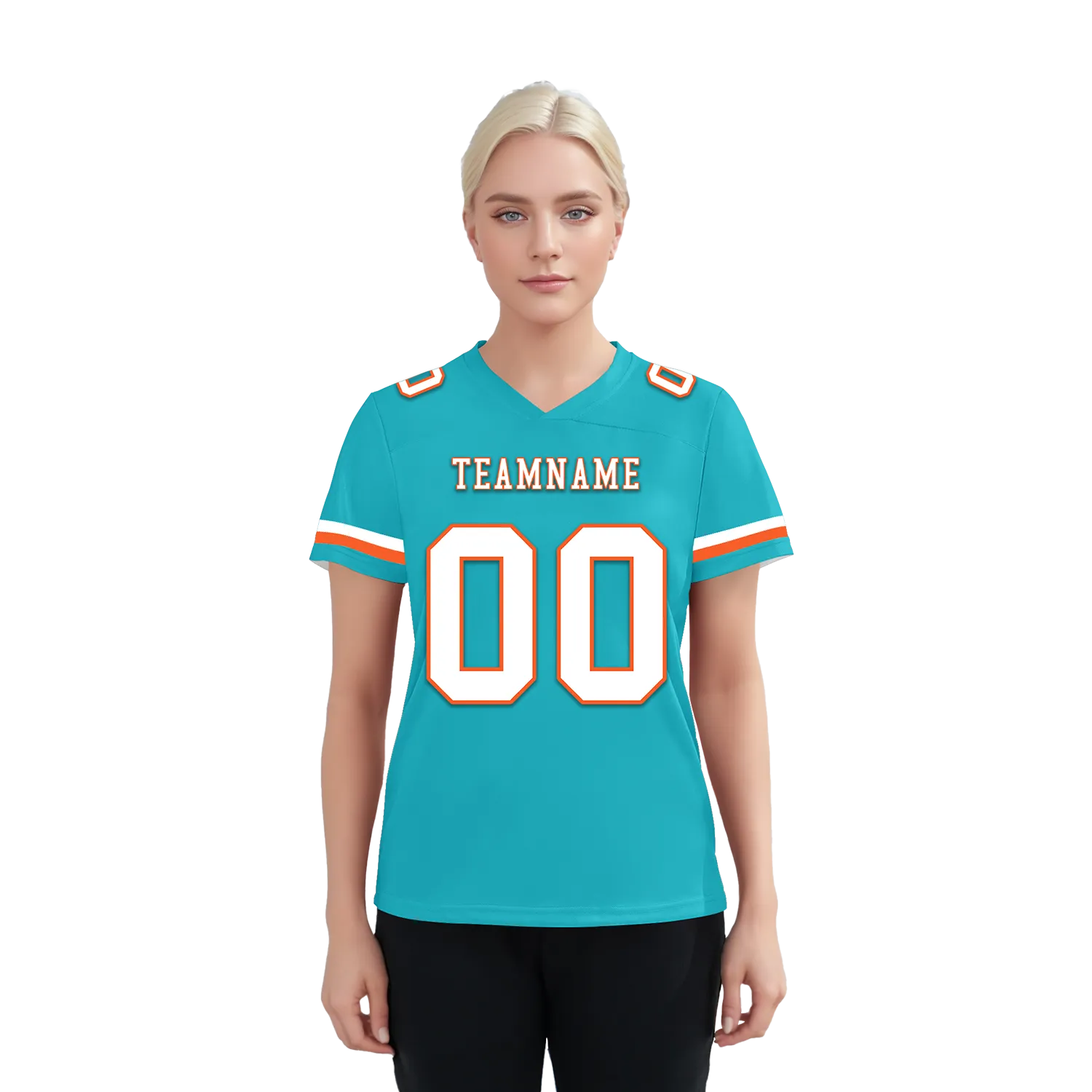 Custom Cyan Classic Style Personalized Authentic Football Jersey FBJ02-bd0a70ba