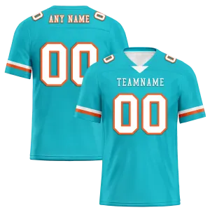 Custom Cyan Classic Style Personalized Authentic Football Jersey FBJ02-bd0a70ba