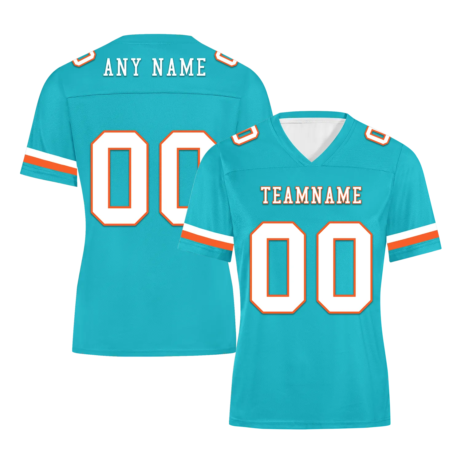 Custom Cyan Classic Style Personalized Authentic Football Jersey FBJ02-bd0a70ba