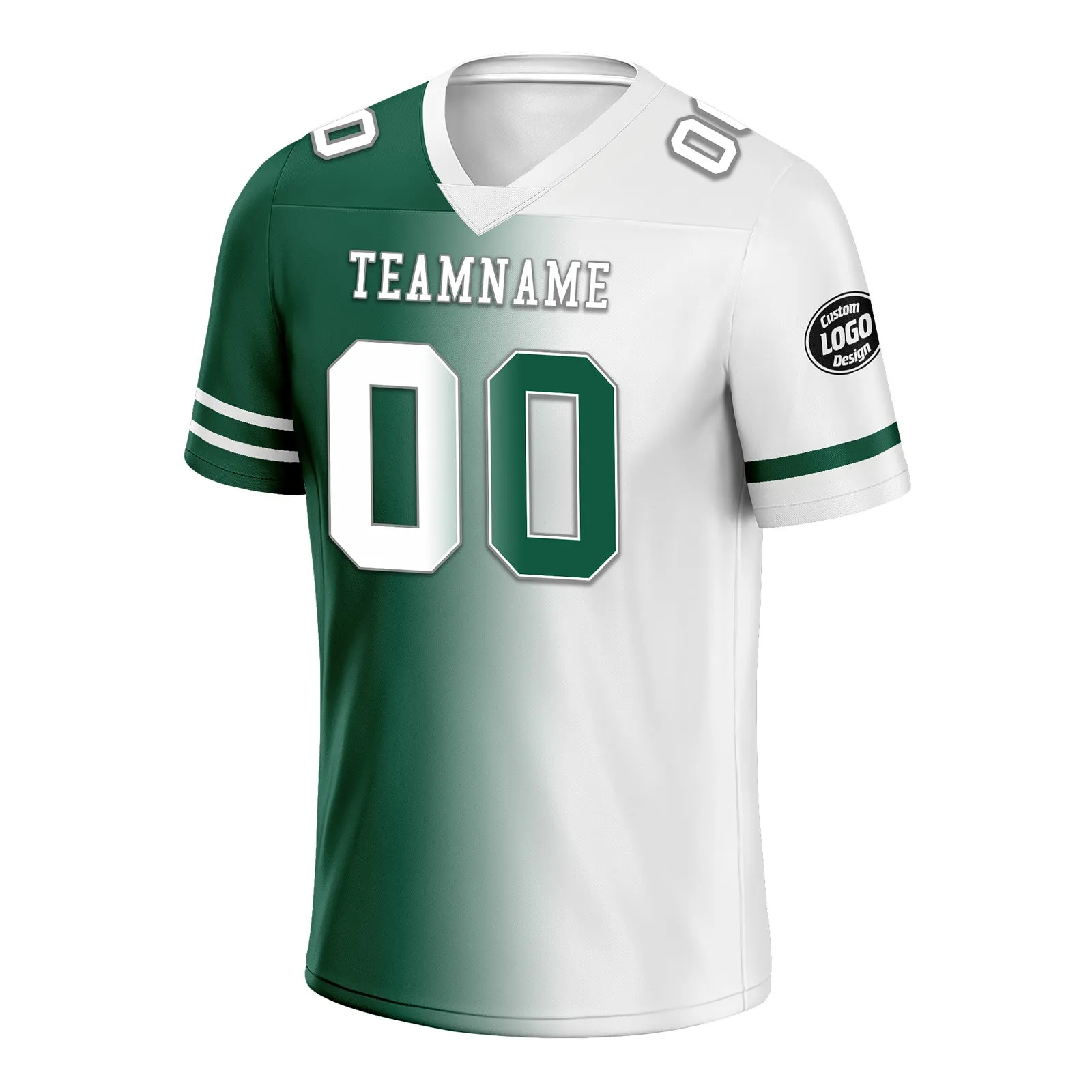 Custom Green White New York Personalized Authentic Football Jersey FBJ02-D028017-30