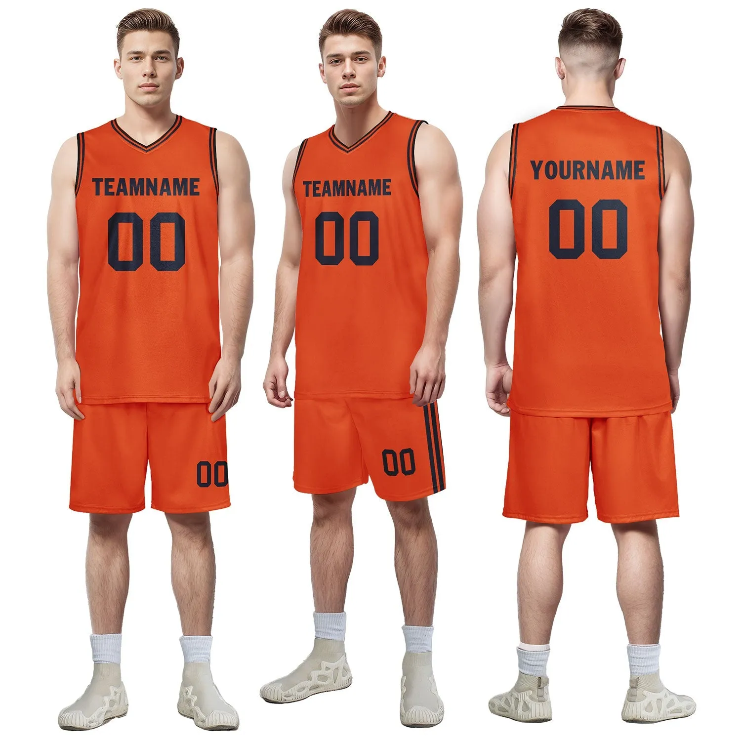 Custom Orange Classic Style Sports Uniform Basketball Jersey BBJ01-D020105-8