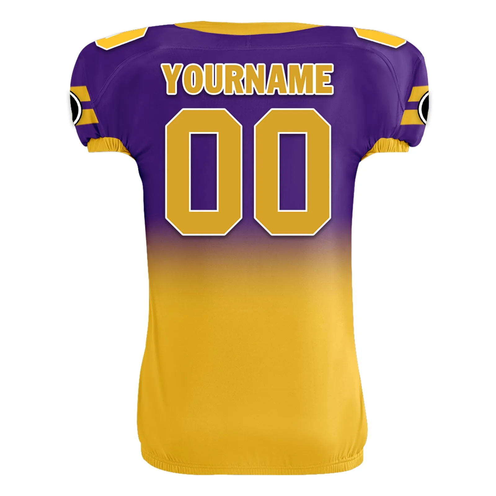 Custom Purple Yellow Fade Fashion Minnesota High-Performance American Football Jersey FBJ06-D020252-17