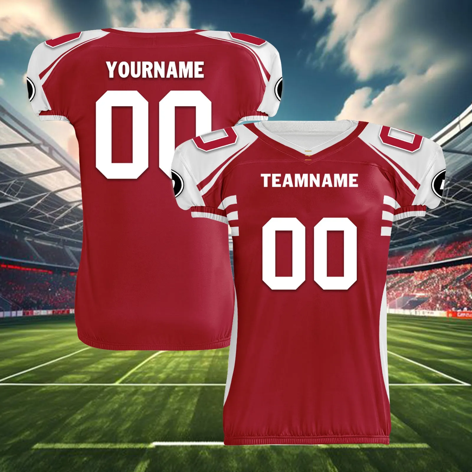 Custom Red White Florida High-Performance American Football Jersey FBJ06-D023001-29