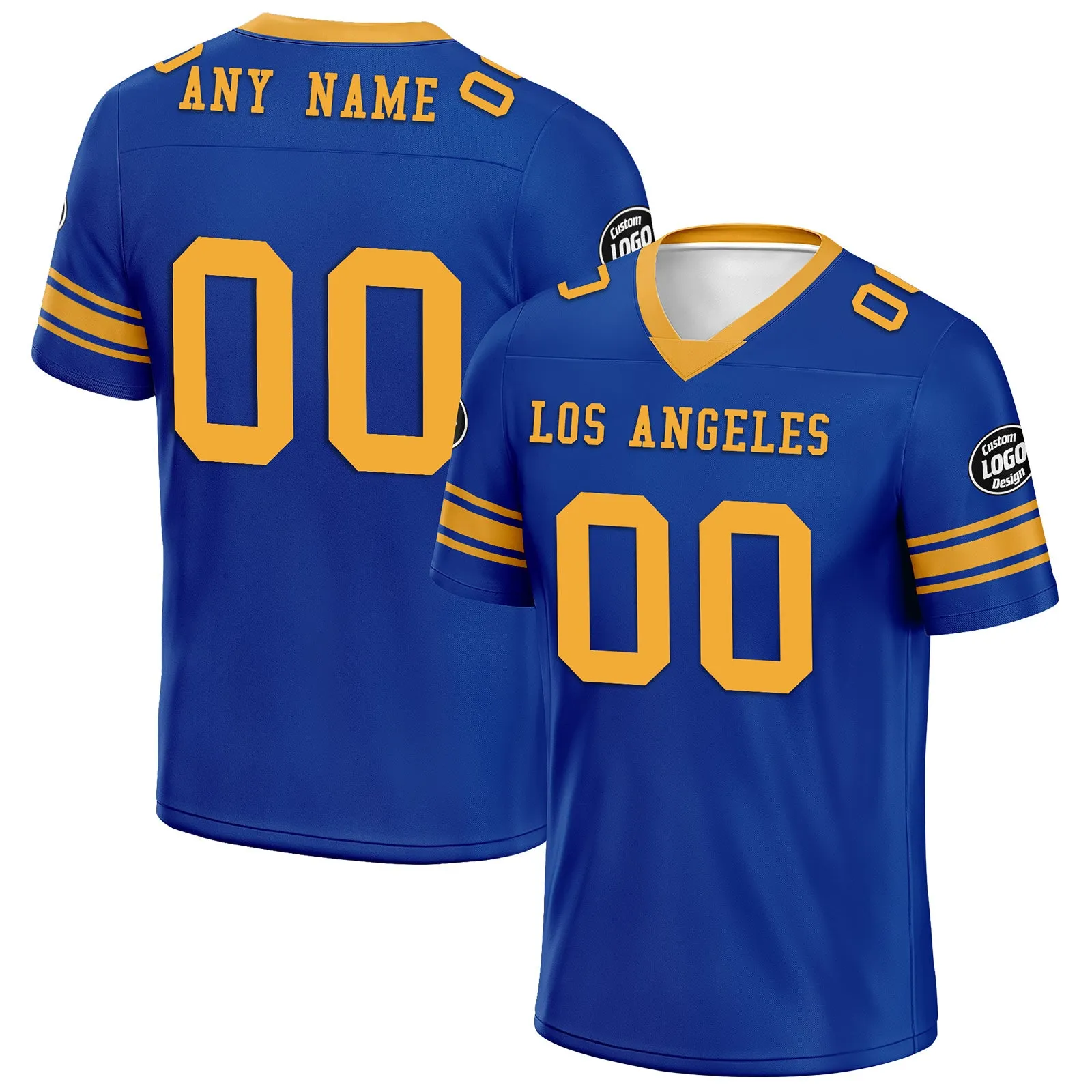 Custom Royal Los Angeles Personalized Authentic Football Jersey FBJ02-D020256-8