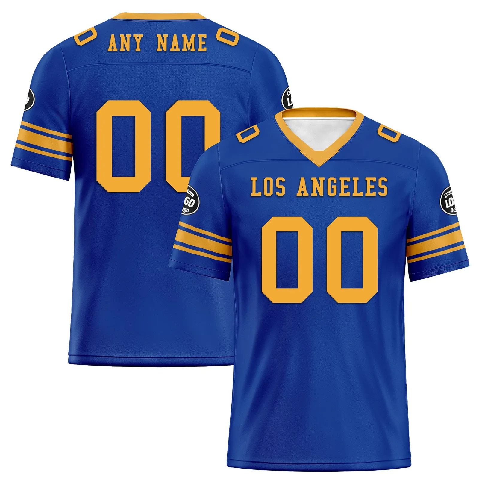 Custom Royal Los Angeles Personalized Authentic Football Jersey FBJ02-D020256-8