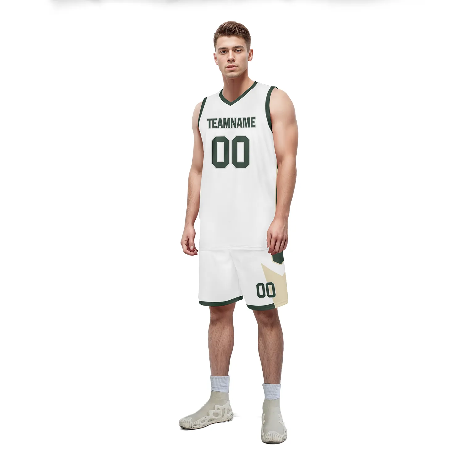 Custom White Green Classic Style Sports Uniform Basketball Jersey BBJ01-bd0a70a0