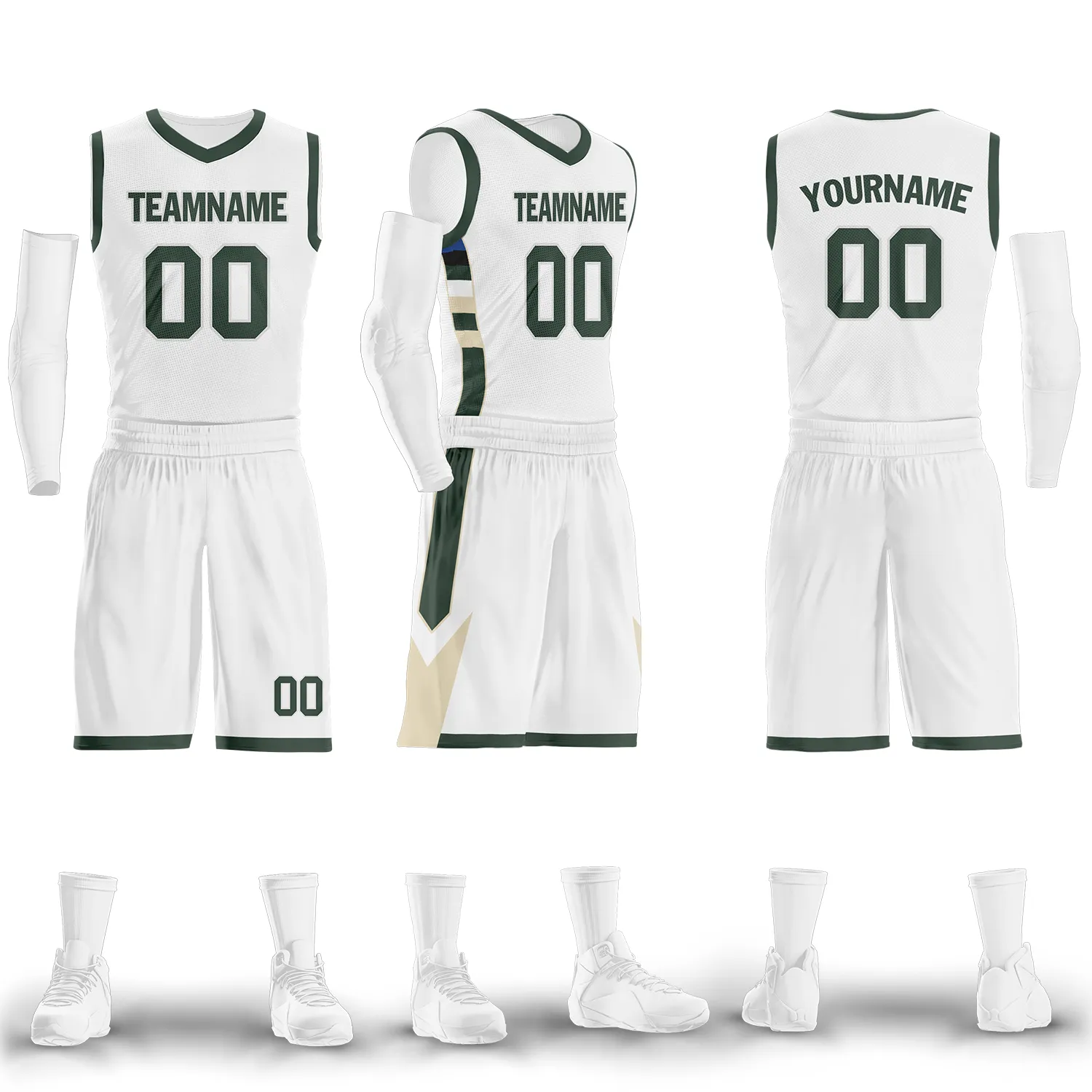 Custom White Green Classic Style Sports Uniform Basketball Jersey BBJ01-bd0a70a0