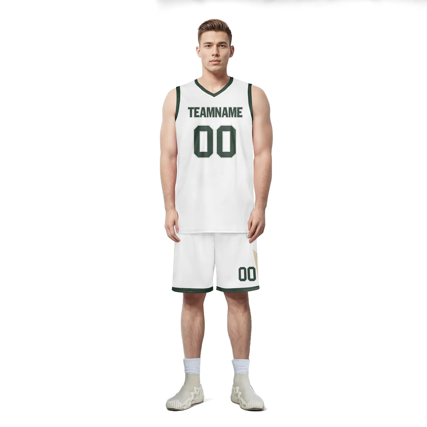 Custom White Green Classic Style Sports Uniform Basketball Jersey BBJ01-bd0a70a0