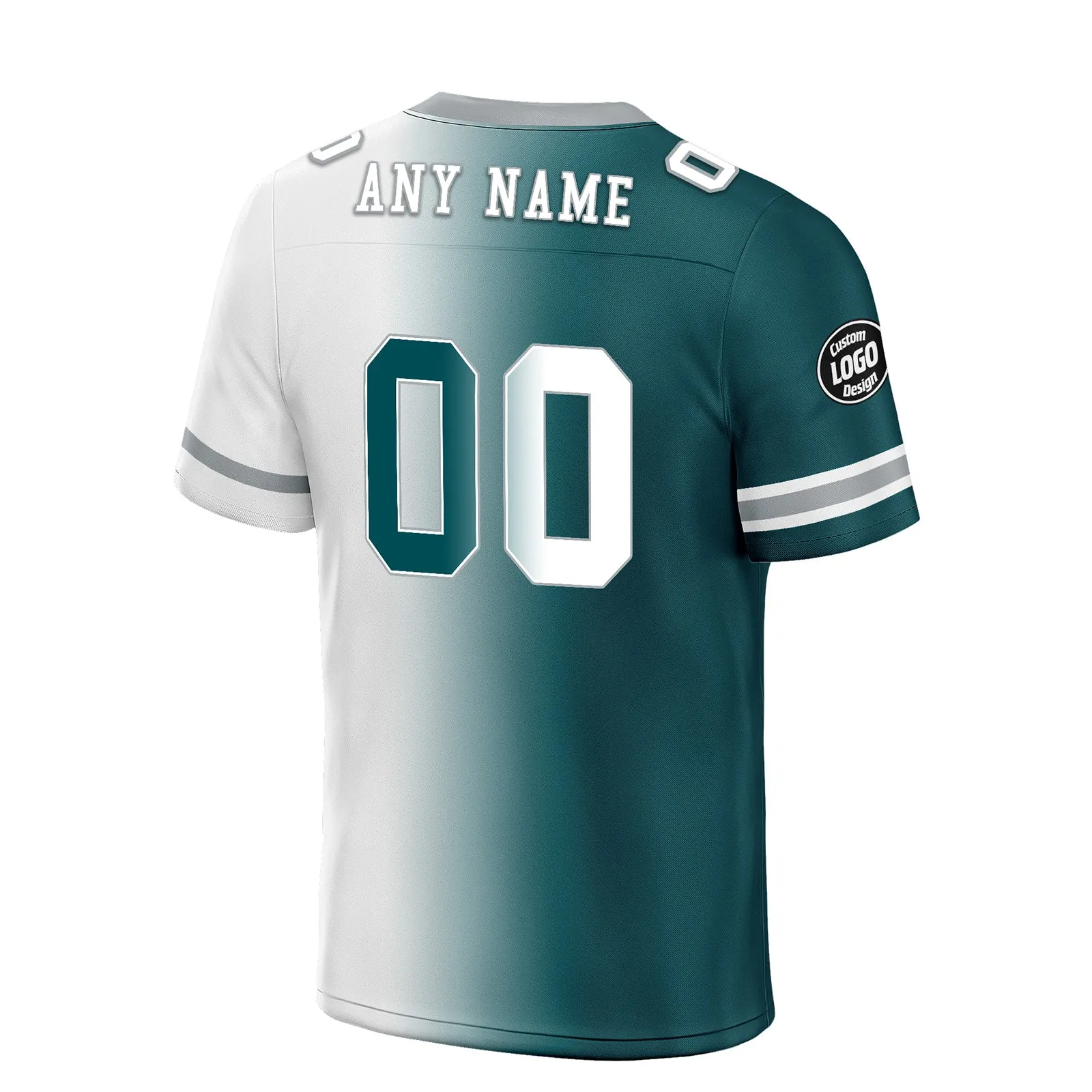 Custom White Green Pennsylvania Personalized Authentic Football Jersey FBJ02-D028017-12