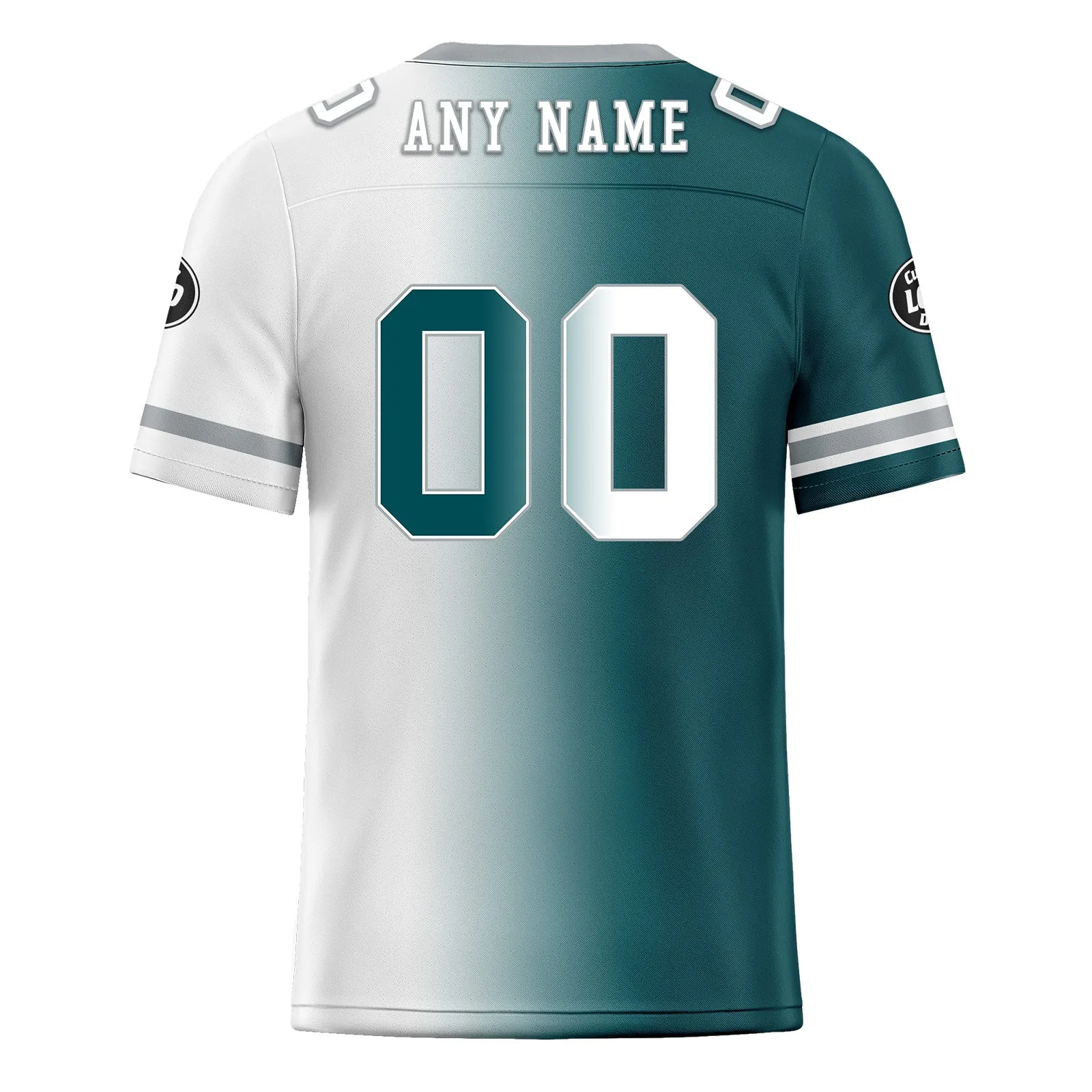 Custom White Green Pennsylvania Personalized Authentic Football Jersey FBJ02-D028017-12