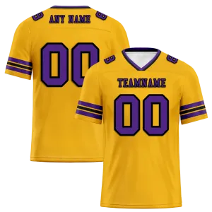 Custom Yellow Sleeve Stripes Purple Personalized Authentic Football Jersey FBJ02-bc0f07c