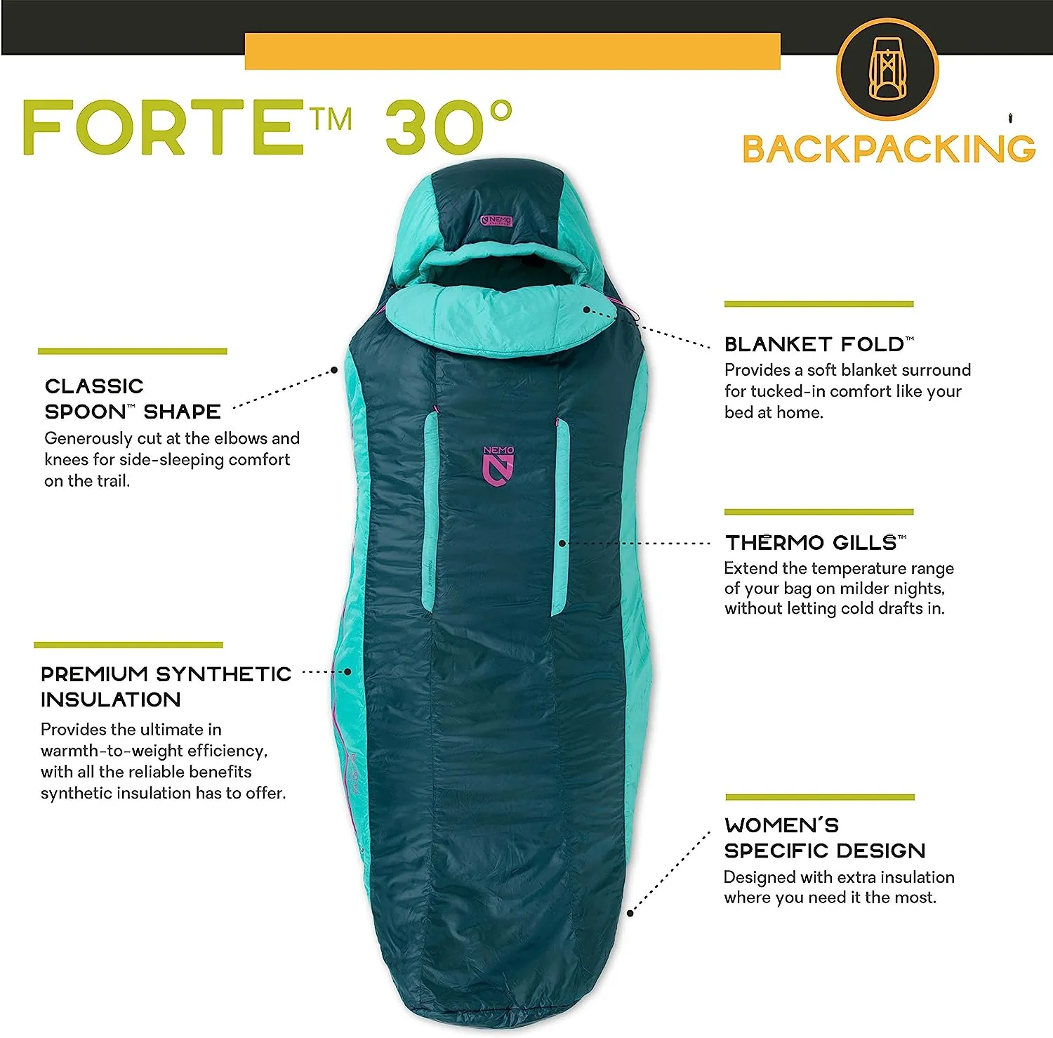 FORTE 35 WOMEN'S ENDLESS PROMISE SLEEPING BAG