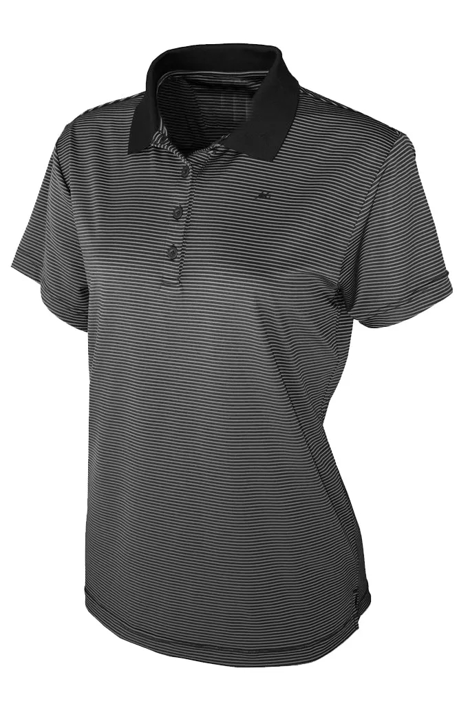 Ladies Micro Striped Performance Polo