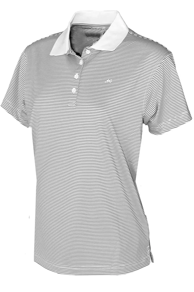 Ladies Micro Striped Performance Polo